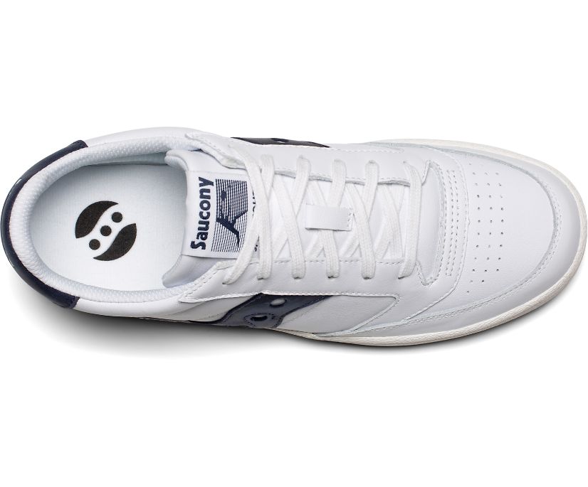 Women's Saucony Jazz Court Originals White / Navy | Singapore 039DFMN